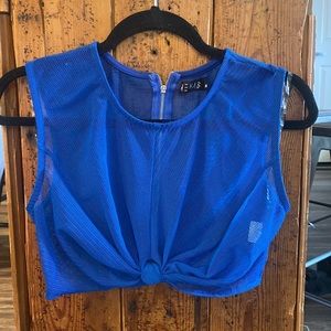 Mesh Knotted Crop Top